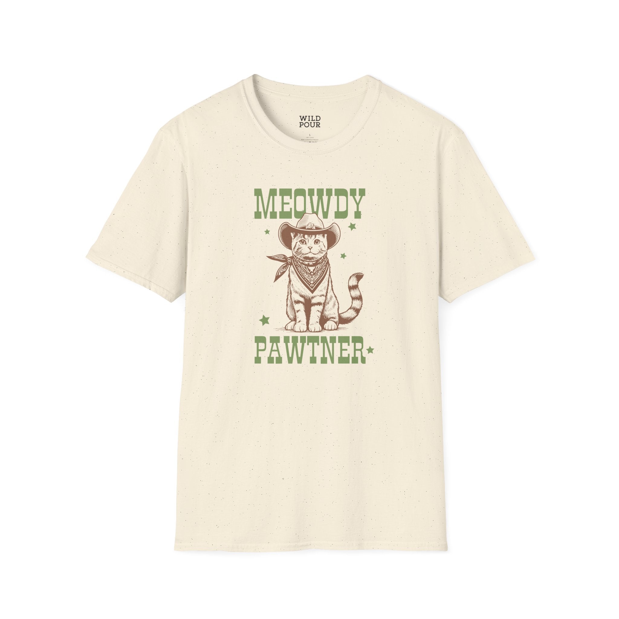 Meowdy Pawtner, Cat Tee-Adult Tees-Wild Pour