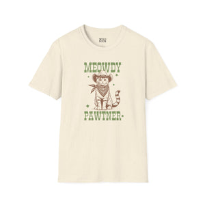 Meowdy Pawtner, Cat Tee-Adult Tees-Wild Pour