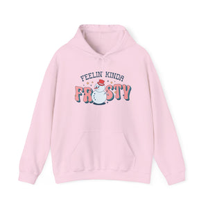 Feelin Kinda Frosty, Snowman Hoodie-Hoodie-Wild Pour