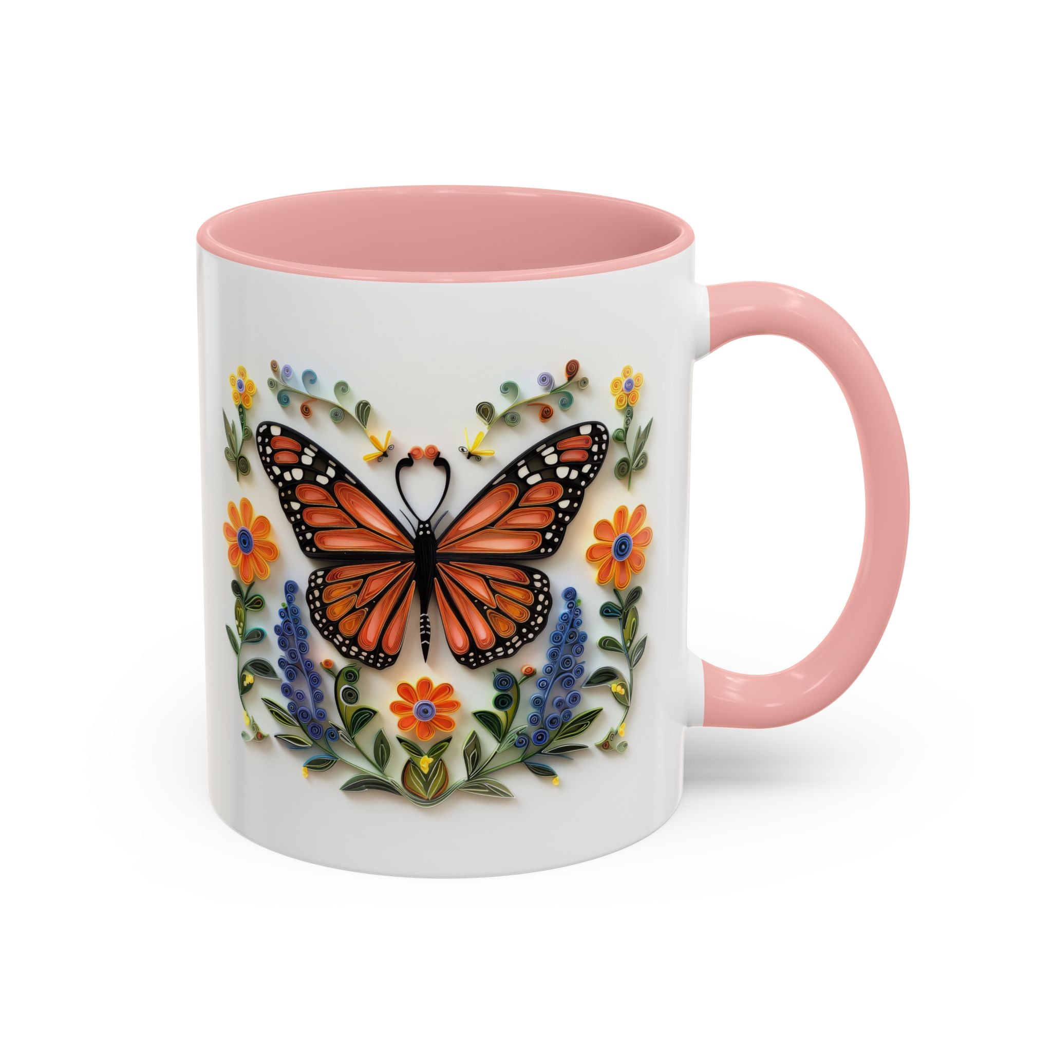 Monarch Butterfly, Paper Quilling Mug-Mug-Wild Pour