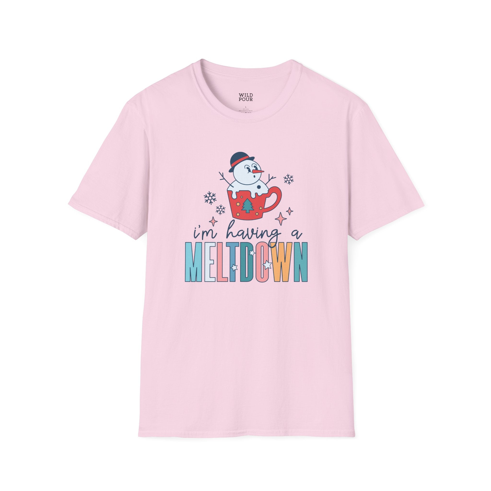 I'm Having a Meltdown, Snowman Tee-Adult Tees-Wild Pour