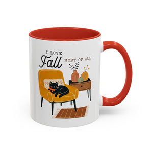 I Love Fall Most of All, Cozy Cat Mug-Mug-Wild Pour