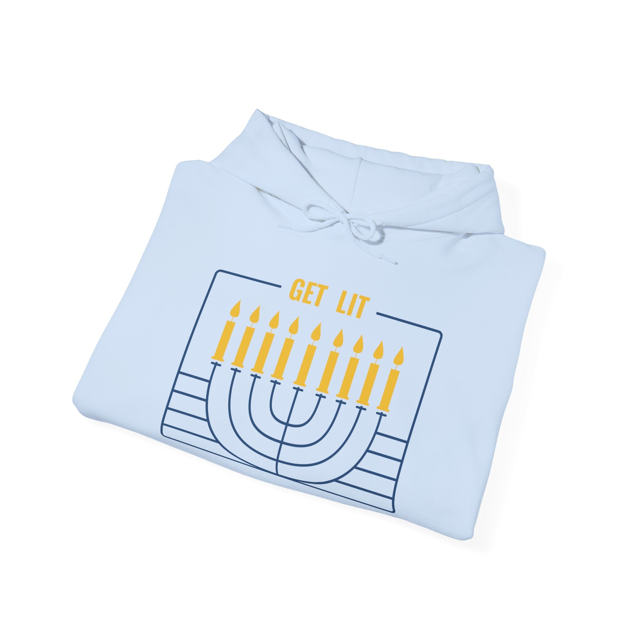 Get Lit, Menorah Hoodie-Hoodie-Wild Pour