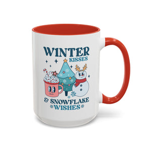 Winter Kisses and Snowflake Wishes, Snowman Mug-Mug-Wild Pour