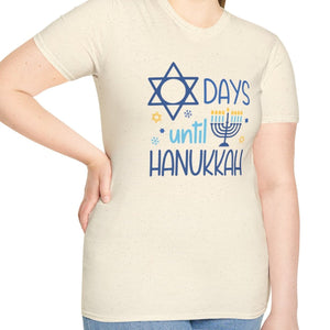 Days Until Hanukkah Tee-Adult Tees-Wild Pour