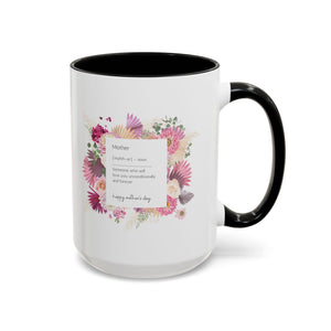 Definition of a Mother, Floral Border Mug-Mug-Wild Pour