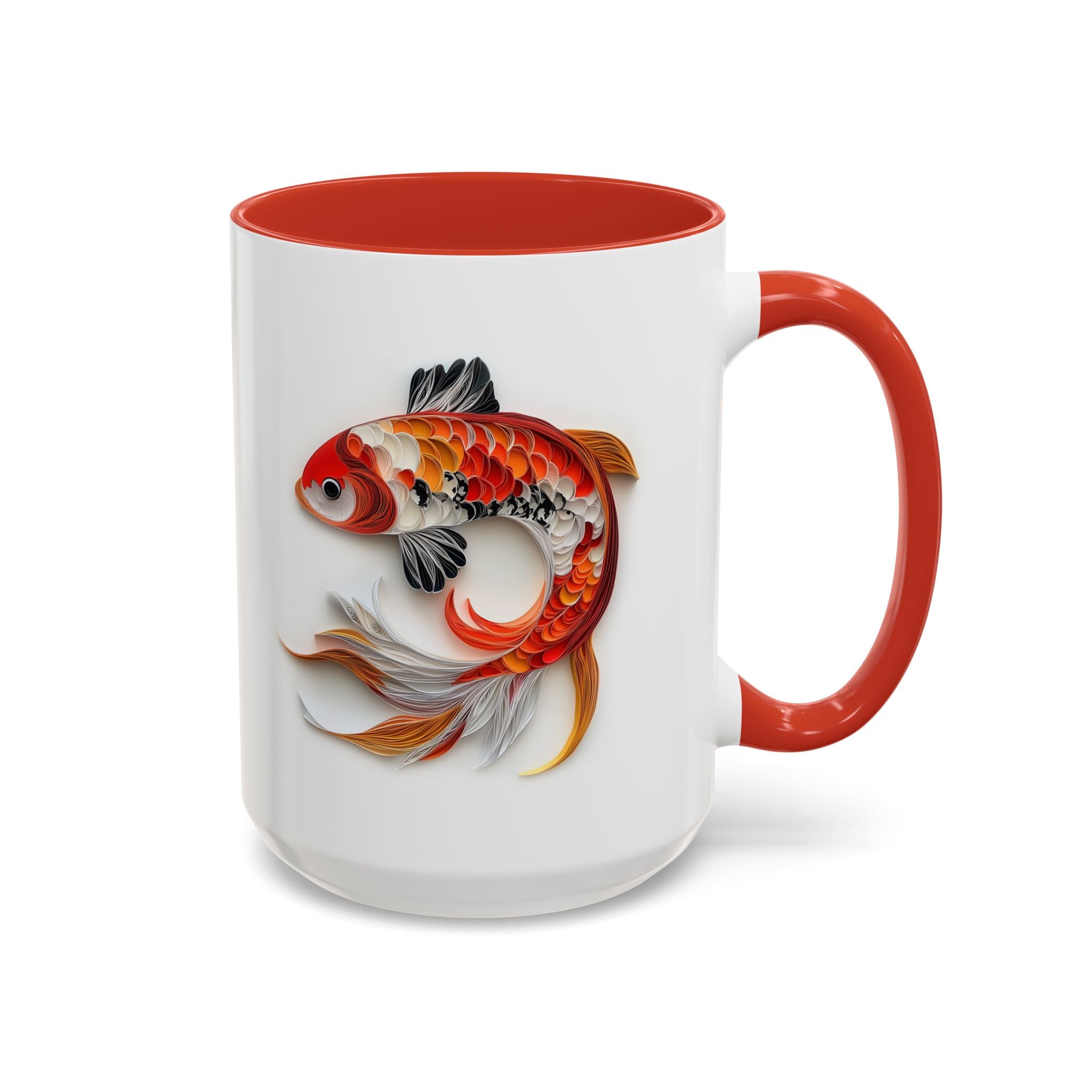 Koi Fish, Paper Quilling Mug-Mug-Wild Pour