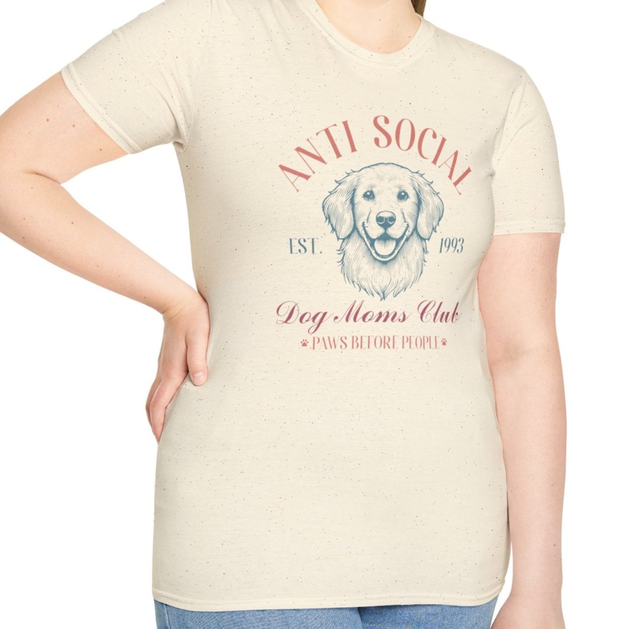 Anti-Social Dog Moms Club, Dog Tee-Adult Tees-Wild Pour