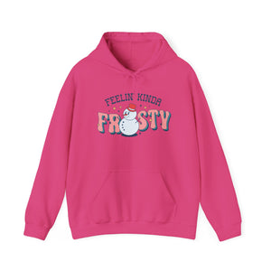 Feelin Kinda Frosty, Snowman Hoodie-Hoodie-Wild Pour