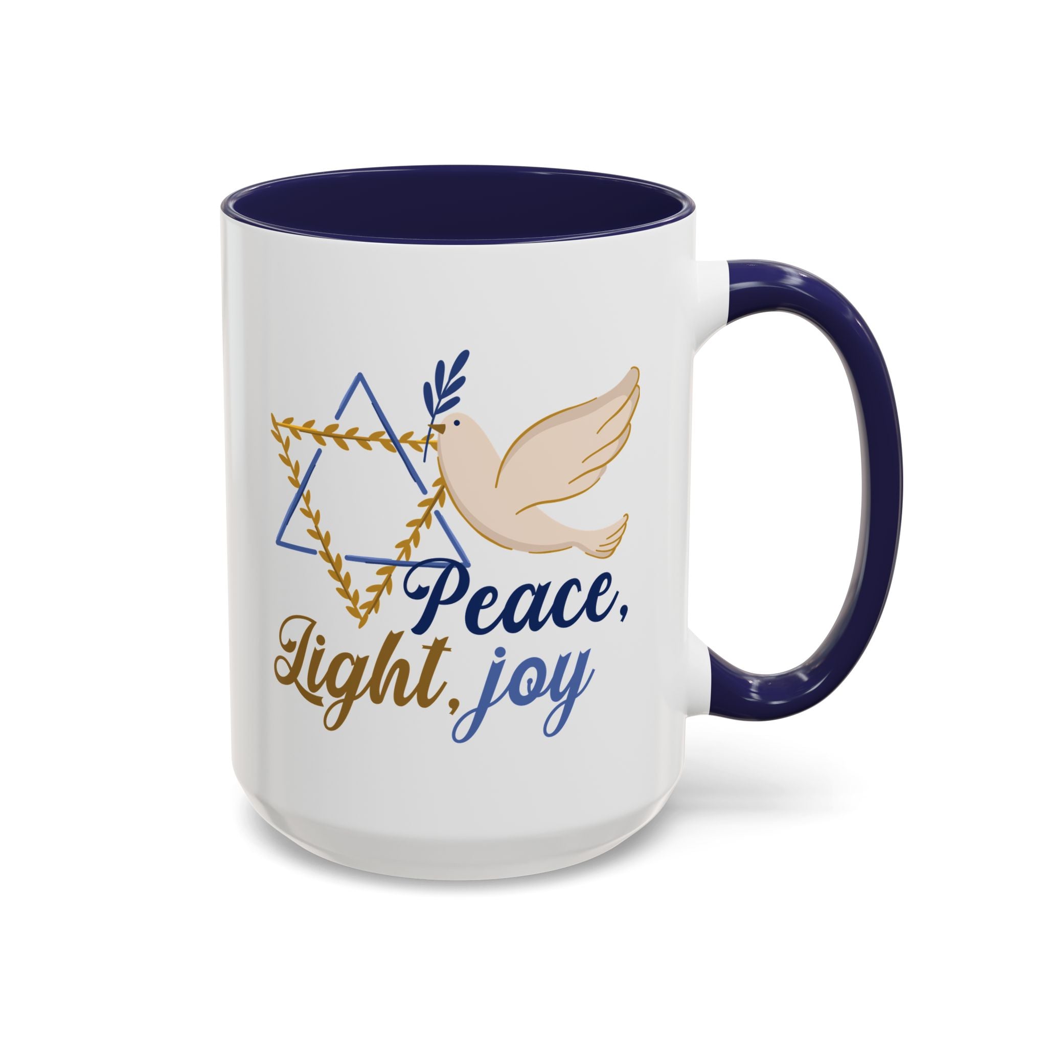 Peace, Light, Joy Hanukkah Mug-Mug-Wild Pour