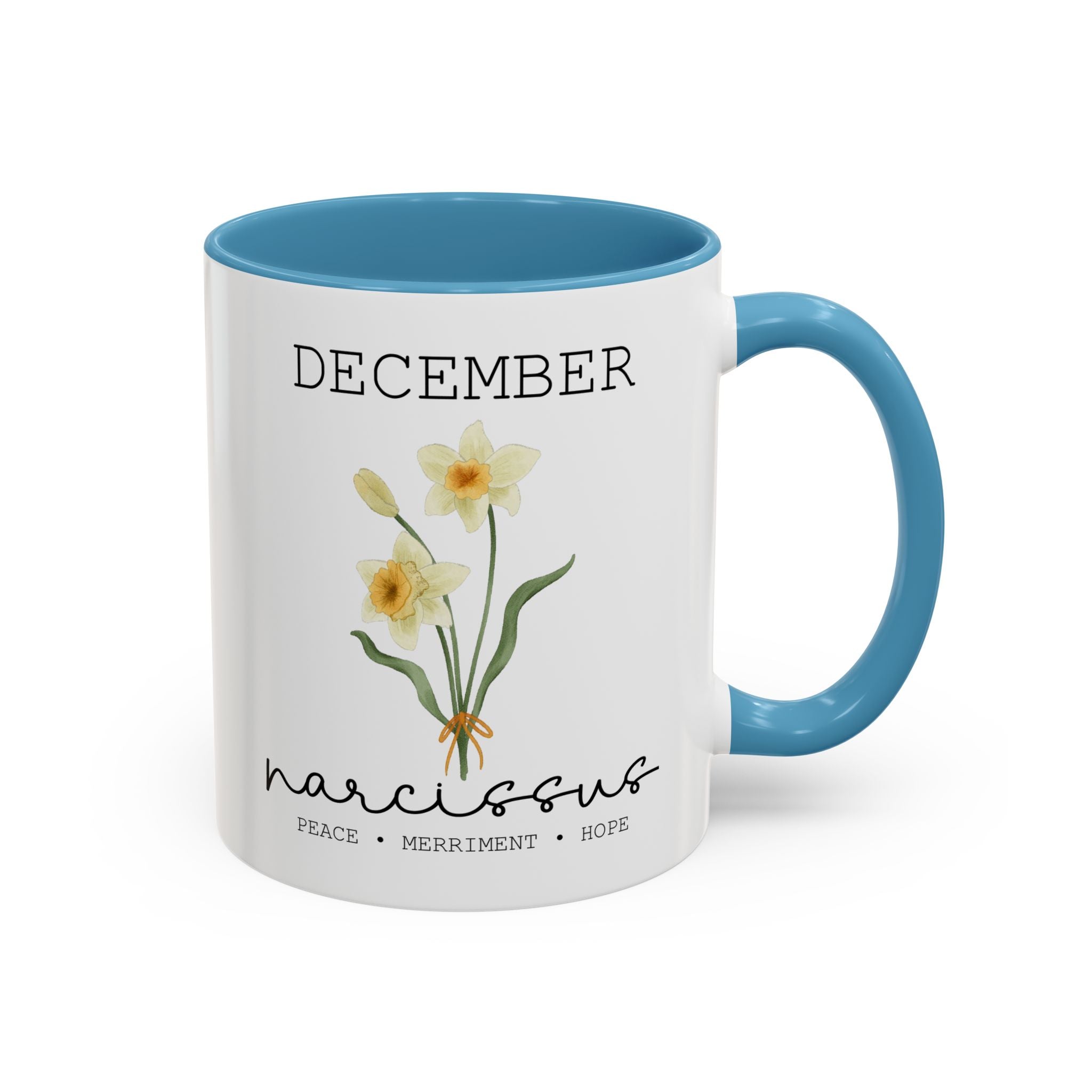 December Narcissus, Virtues Birth Month Mug-Mug-Wild Pour