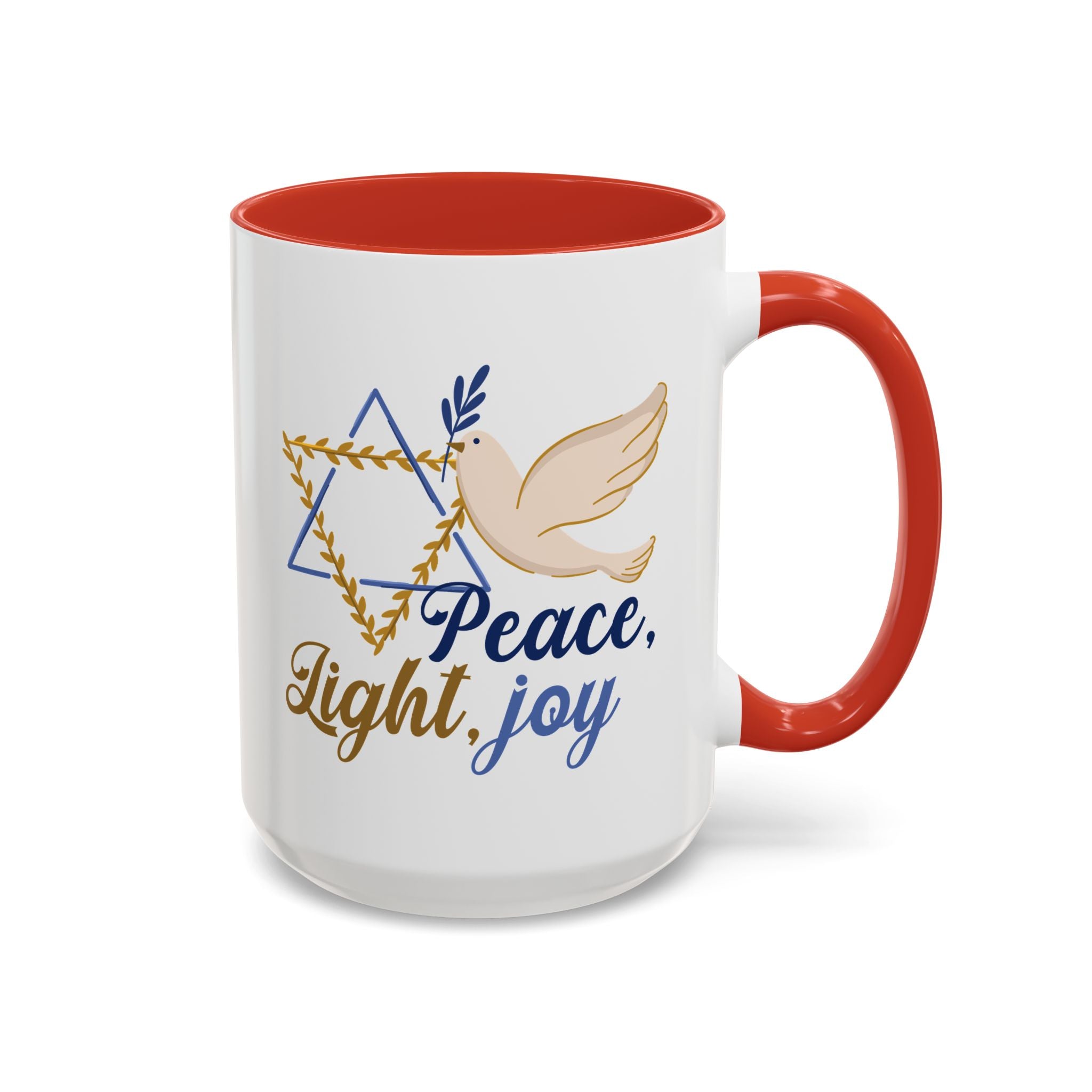 Peace, Light, Joy Hanukkah Mug-Mug-Wild Pour