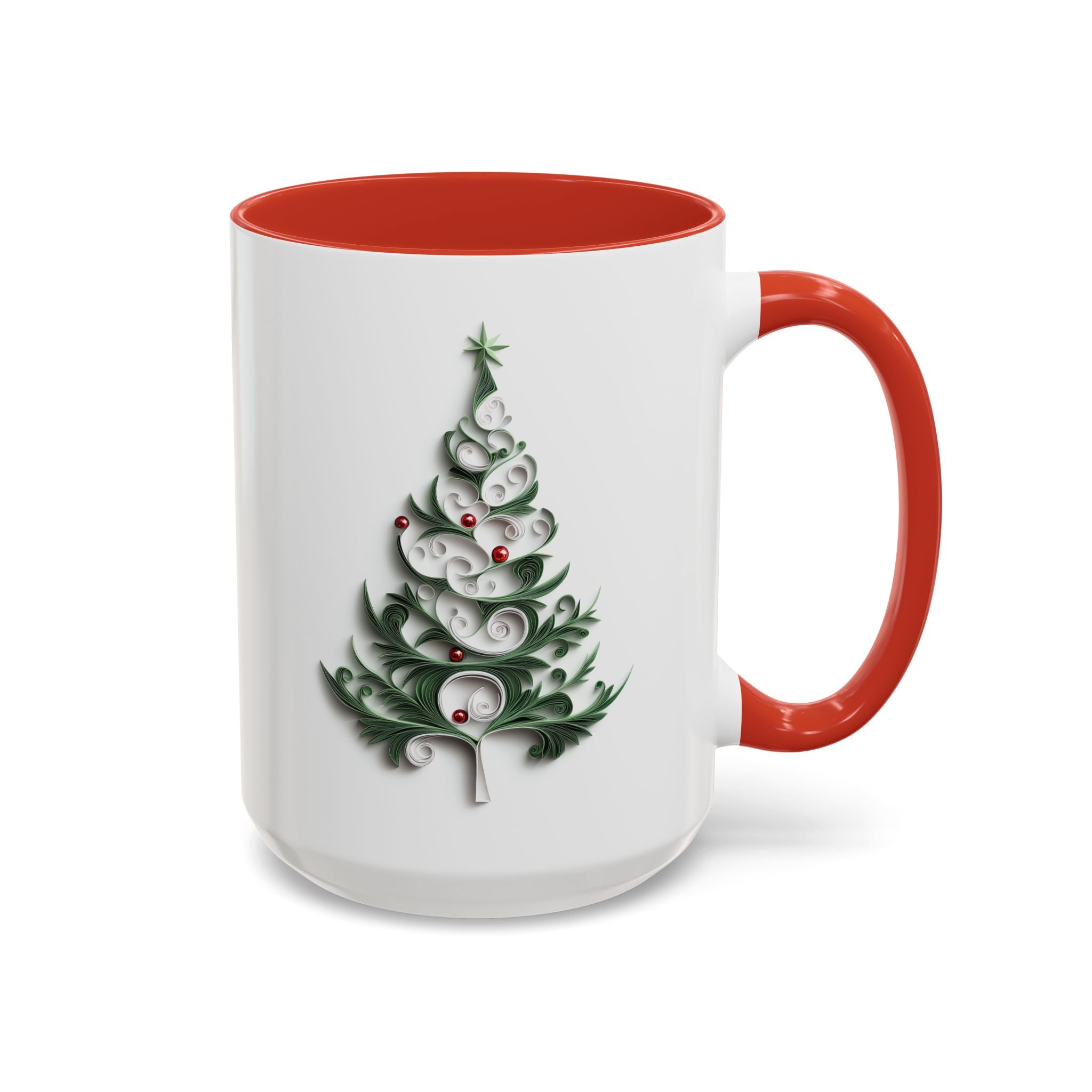 Christmas Tree, Paper Quilling Mug-Mug-Wild Pour