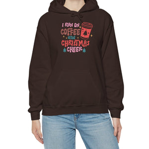 I Run on Coffee and Christmas Cheer Hoodie-Hoodie-Wild Pour