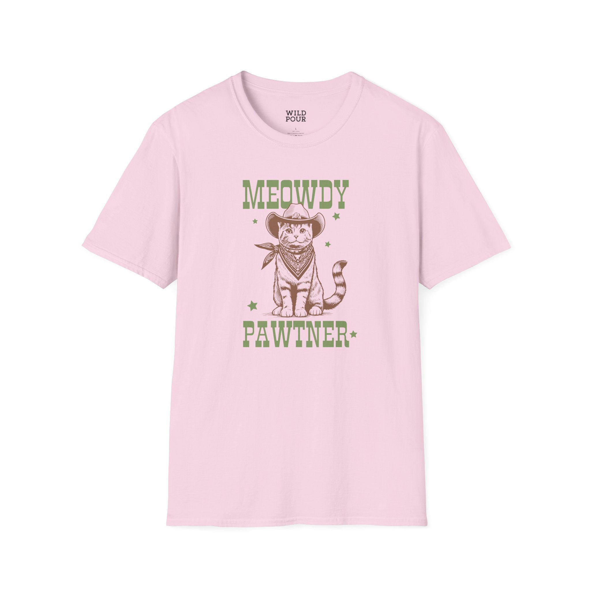 Meowdy Pawtner, Cat Tee-Adult Tees-Wild Pour