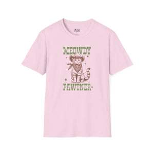 Meowdy Pawtner, Cat Tee-Adult Tees-Wild Pour