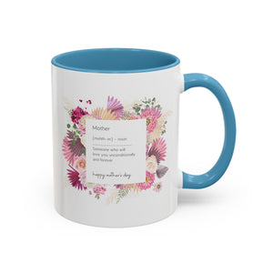 Definition of a Mother, Floral Border Mug-Mug-Wild Pour