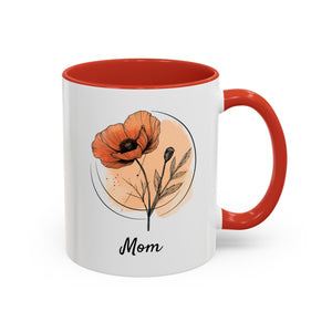 August Poppy, Personalized Birth Month Mug-Mug-Wild Pour