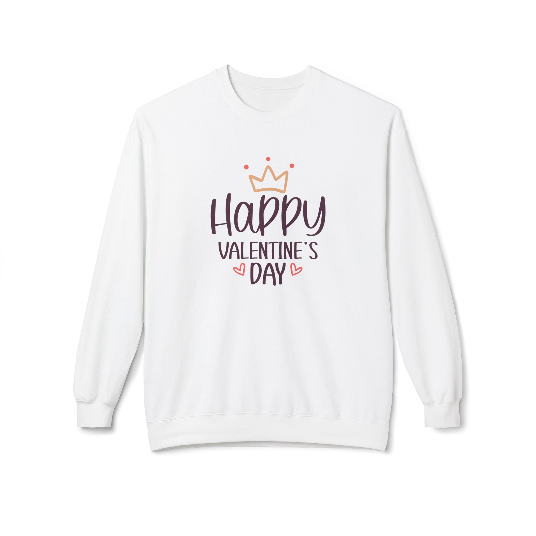 Happy Valentine's Day, Hearts and Crowns | Sweatshirt - Ultra-soft and super comfy, our premium midweight unisex sweatshirts are perfect for any season.