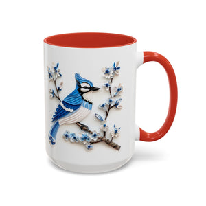 Blue Jay, Paper Quilling Mug-Mug-Wild Pour