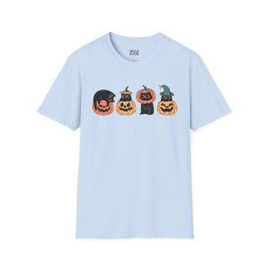 Black Cats and Pumpkins Tee-Adult Tees-Wild Pour