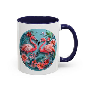 Flamingos, Paper Quilling Mug-Mug-Wild Pour