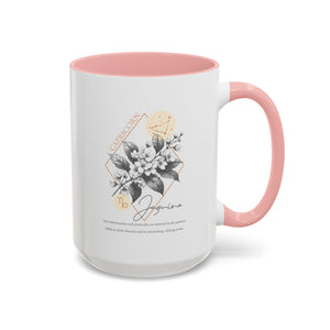 December - January, Jasmine, Capricorn, Zodiac Birth Month Mug-Mug-Wild Pour