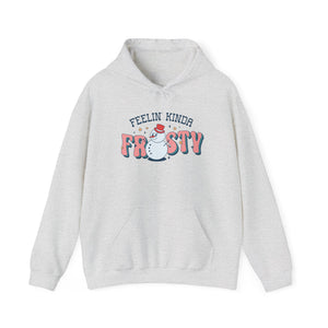 Feelin Kinda Frosty, Snowman Hoodie-Hoodie-Wild Pour