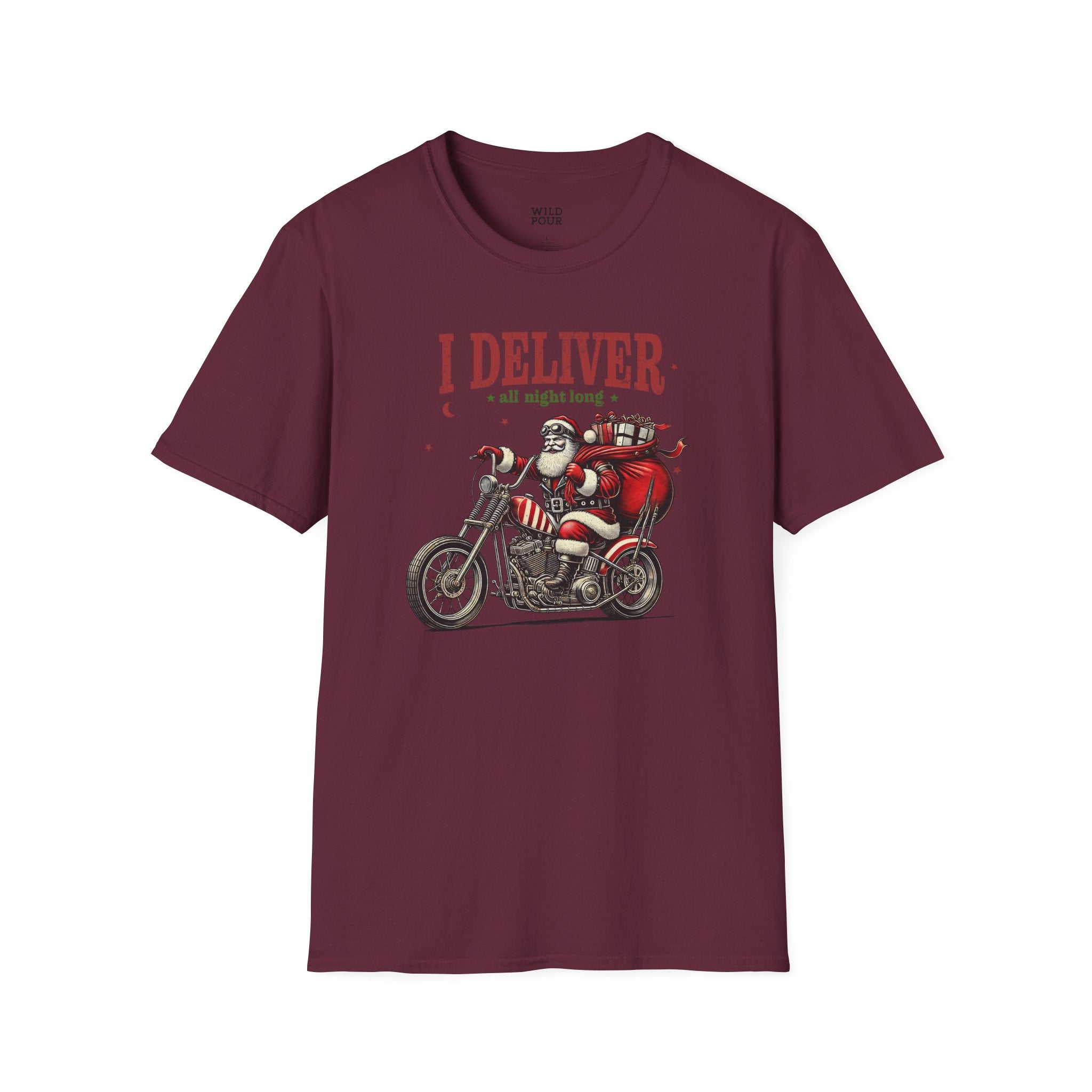 I Deliver All Night Long, Santa Tee - Ultra-soft and super comfy hoodies, made from a thick blend of cotton and polyester.