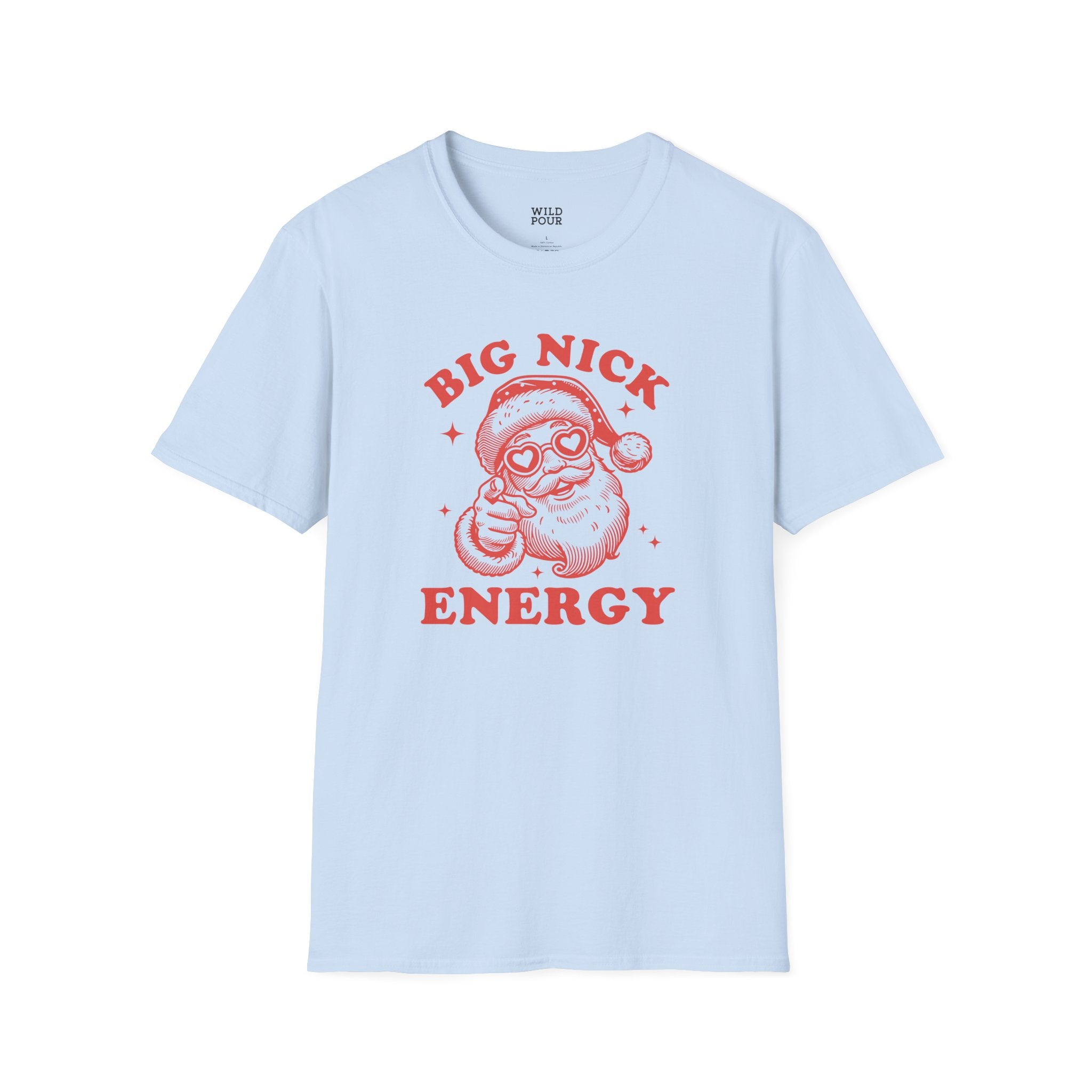 Big Nick Energy, Funny Santa Tee-Adult Tees-Wild Pour