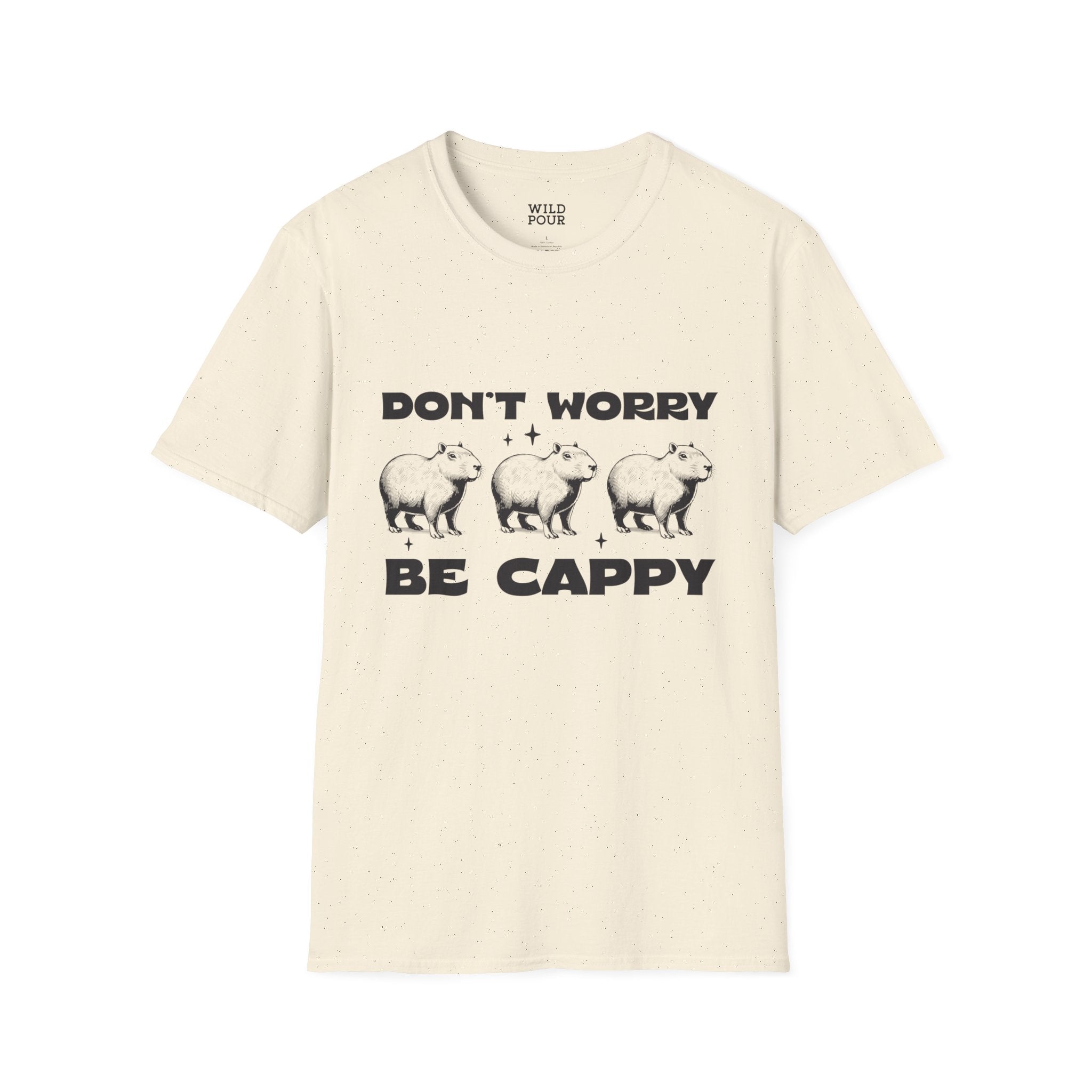 Don't Worry Be Cappy - Capybara Tee-Adult Tees-Wild Pour