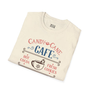 Candy Cane Cafe Tee-Adult Tees-Wild Pour