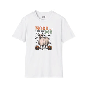 Mooo, I Mean Boo - Vintage Cow Tee-Adult Tees-Wild Pour