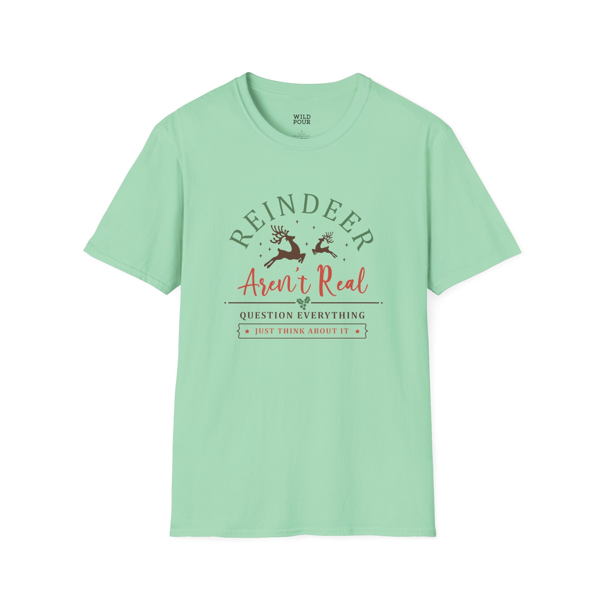 Reindeer Aren't Real Tee-Adult Tees-Wild Pour