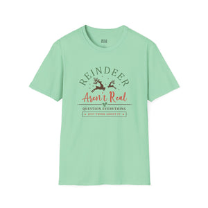 Reindeer Aren't Real Tee-Adult Tees-Wild Pour