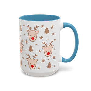 Red-Nosed Reindeer, Wrap-Around Holiday Mug-Mug-Wild Pour