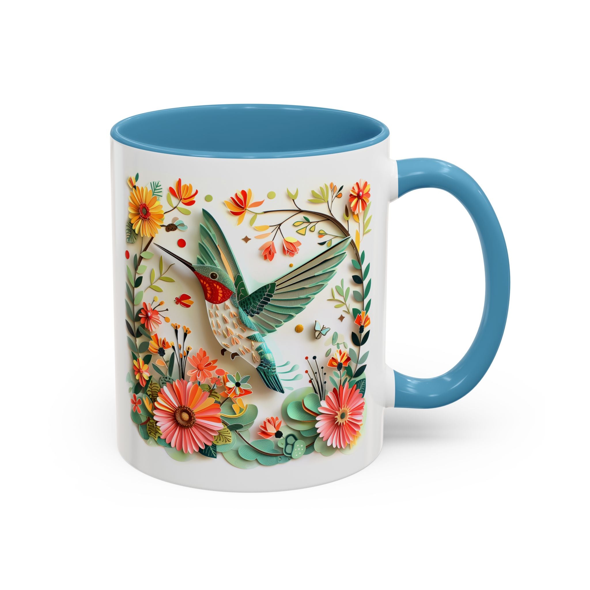 Hummingbird in Flight, Paper Quilling Mug-Mug-Wild Pour