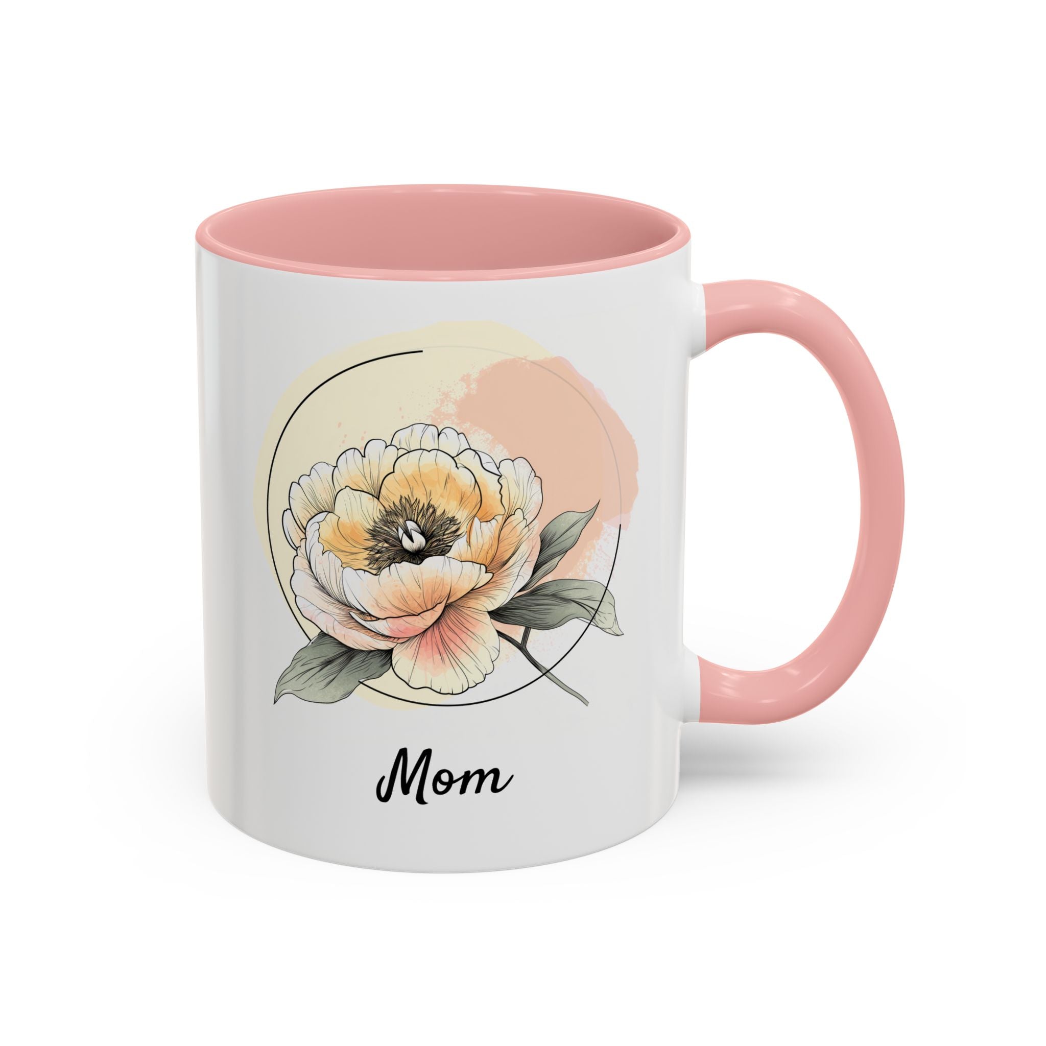 November Peony, Personalized Birth Month Mug-Mug-Wild Pour