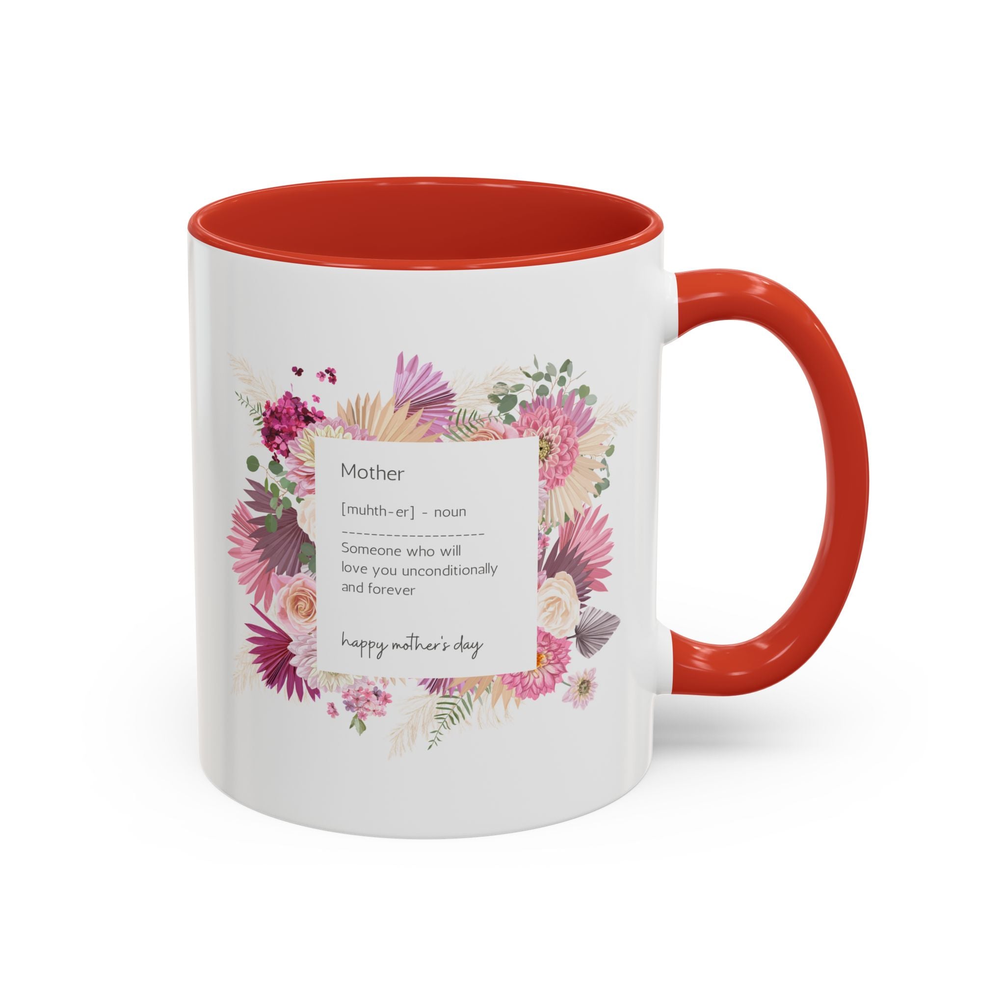 Definition of a Mother, Floral Border Mug-Mug-Wild Pour