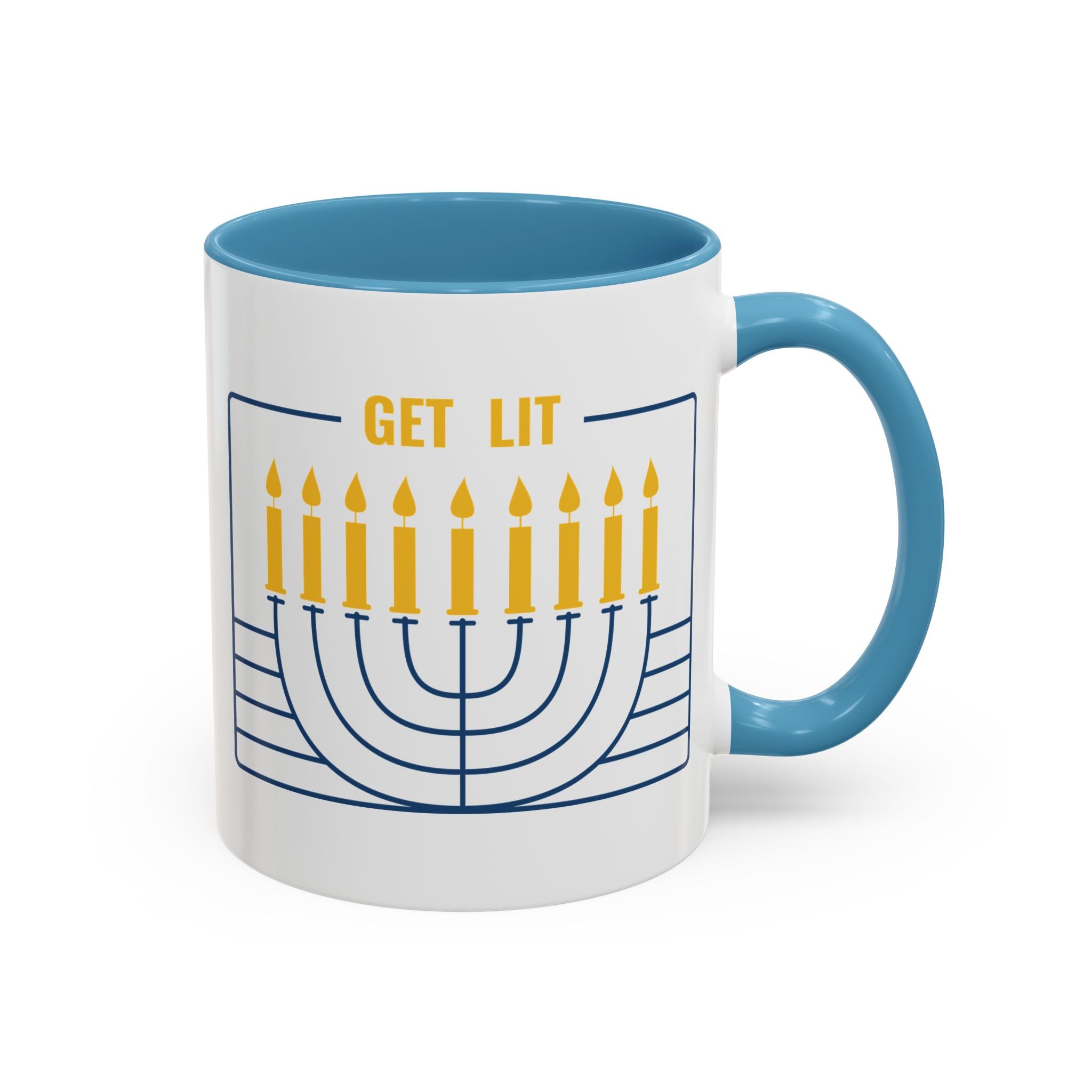 Get Lit, Menorah Mug-Mug-Wild Pour