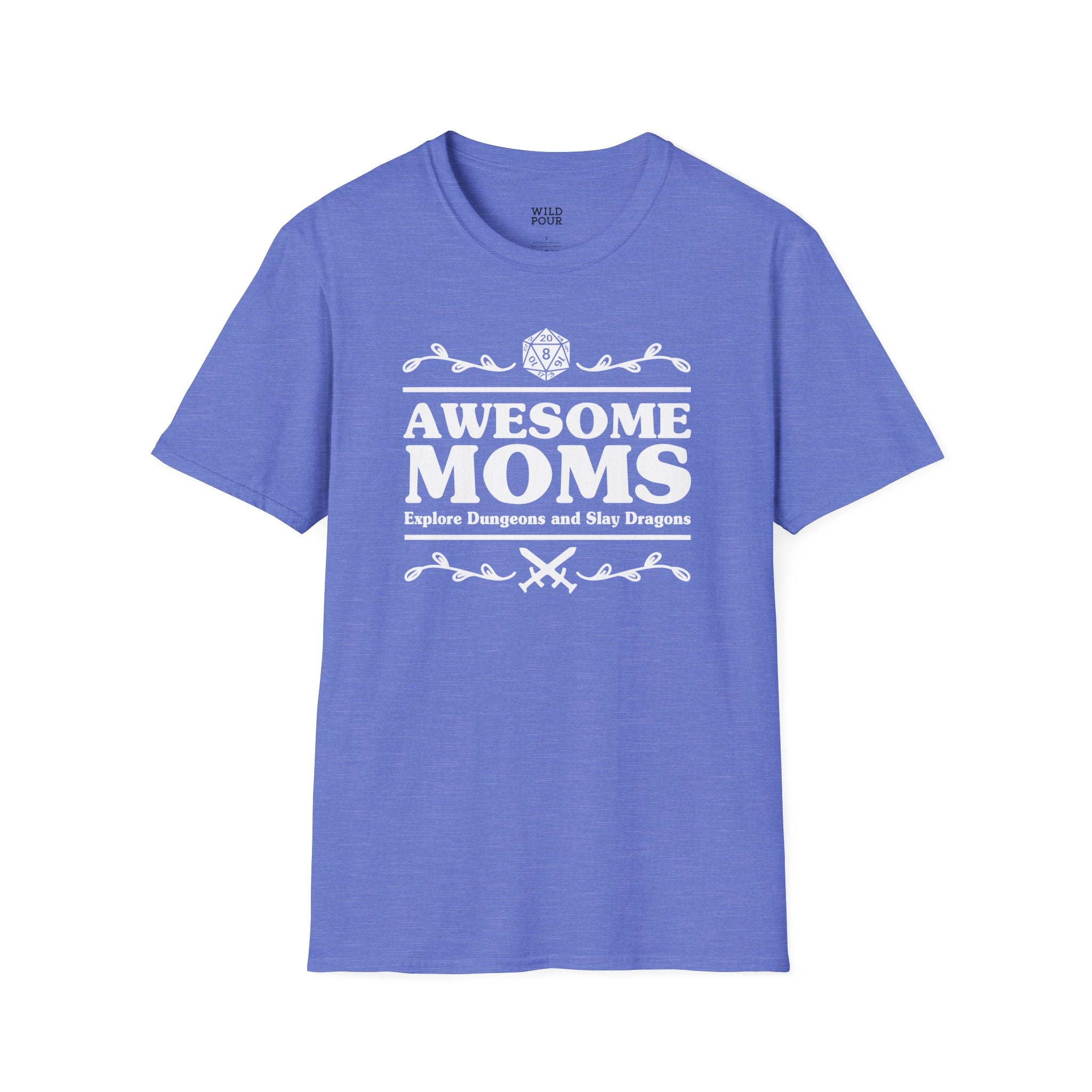 Awesome Moms Explore Dungeons & Slay Dragons, D&D Tee-Adult Tees-Wild Pour