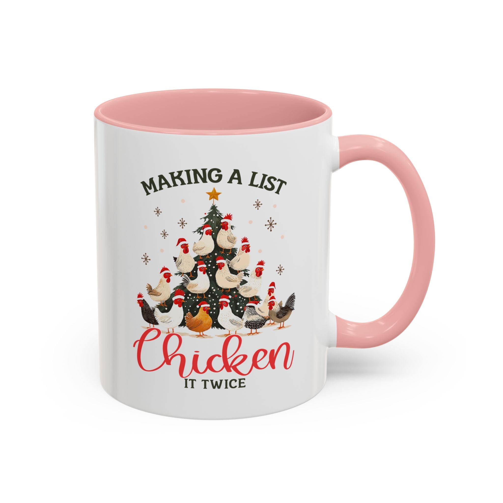 Making a List Chicken It Twice, Christmas Farm Chickens Mug-Mug-Wild Pour