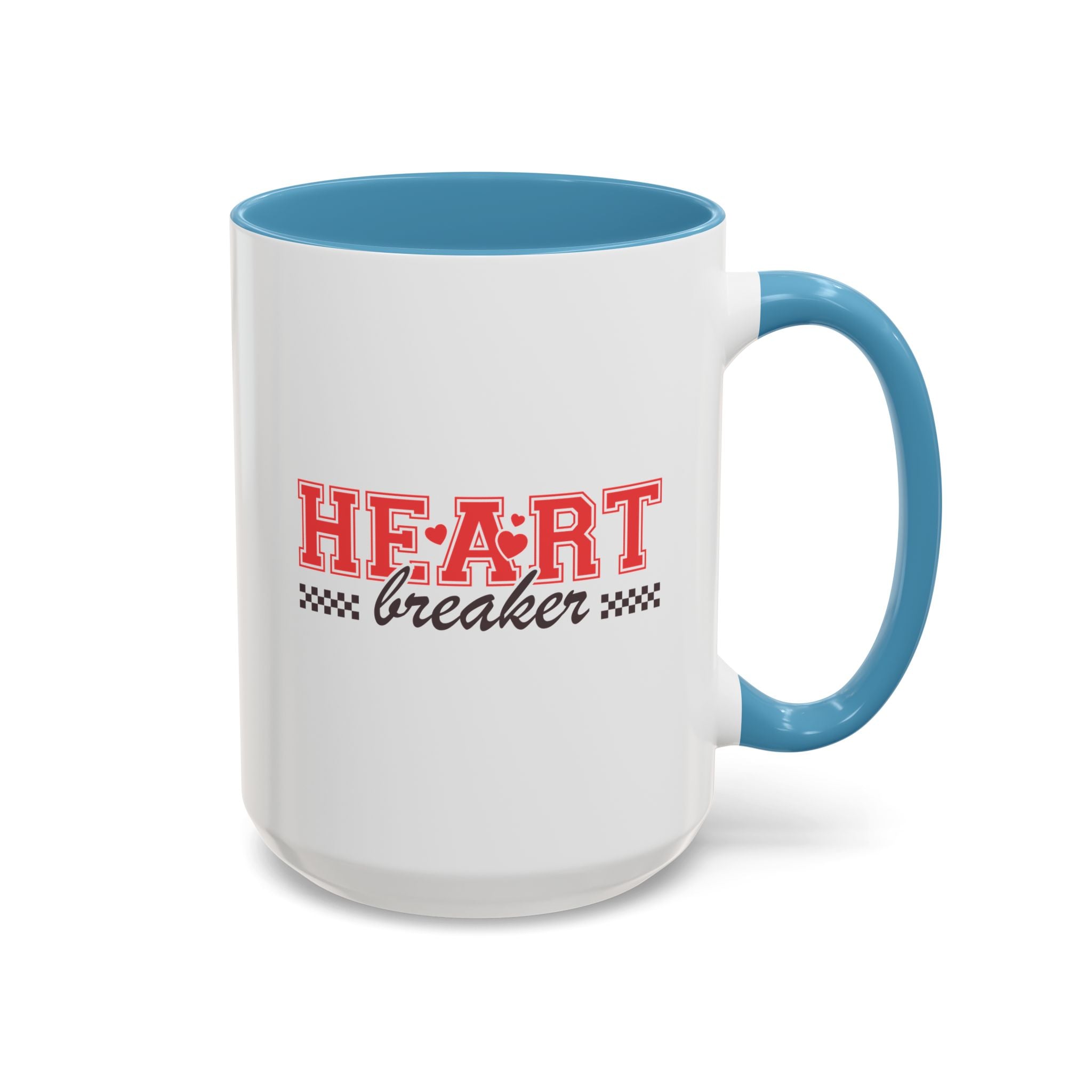 Heart Breaker, Anti-Valentine's Day Mug - Available in a variety of vibrant accent colors, and in 15oz and 11oz sizes. Dishwasher and microwave safe.