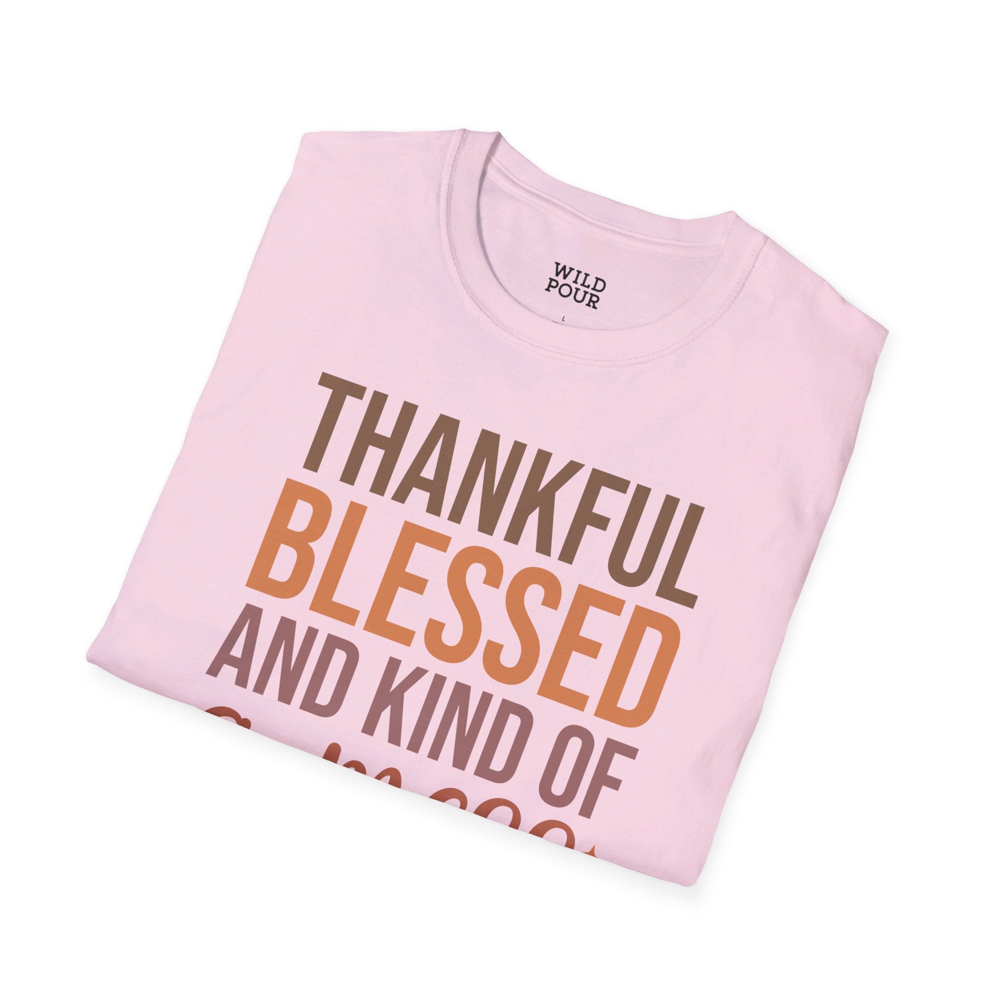 Thankful, Blessed and Kind of a Mess Tee-Adult Tees-Wild Pour