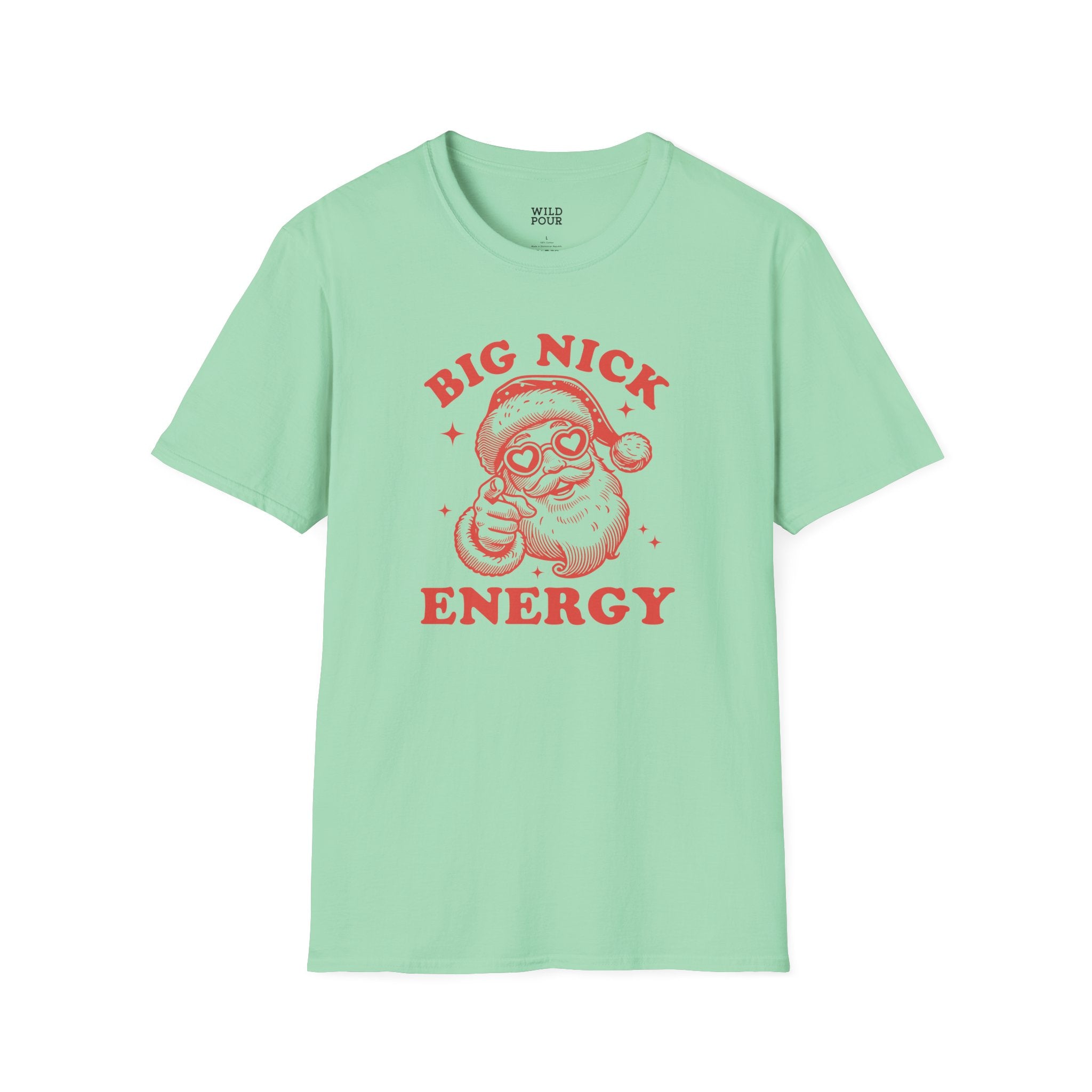 Big Nick Energy, Funny Santa Tee-Adult Tees-Wild Pour