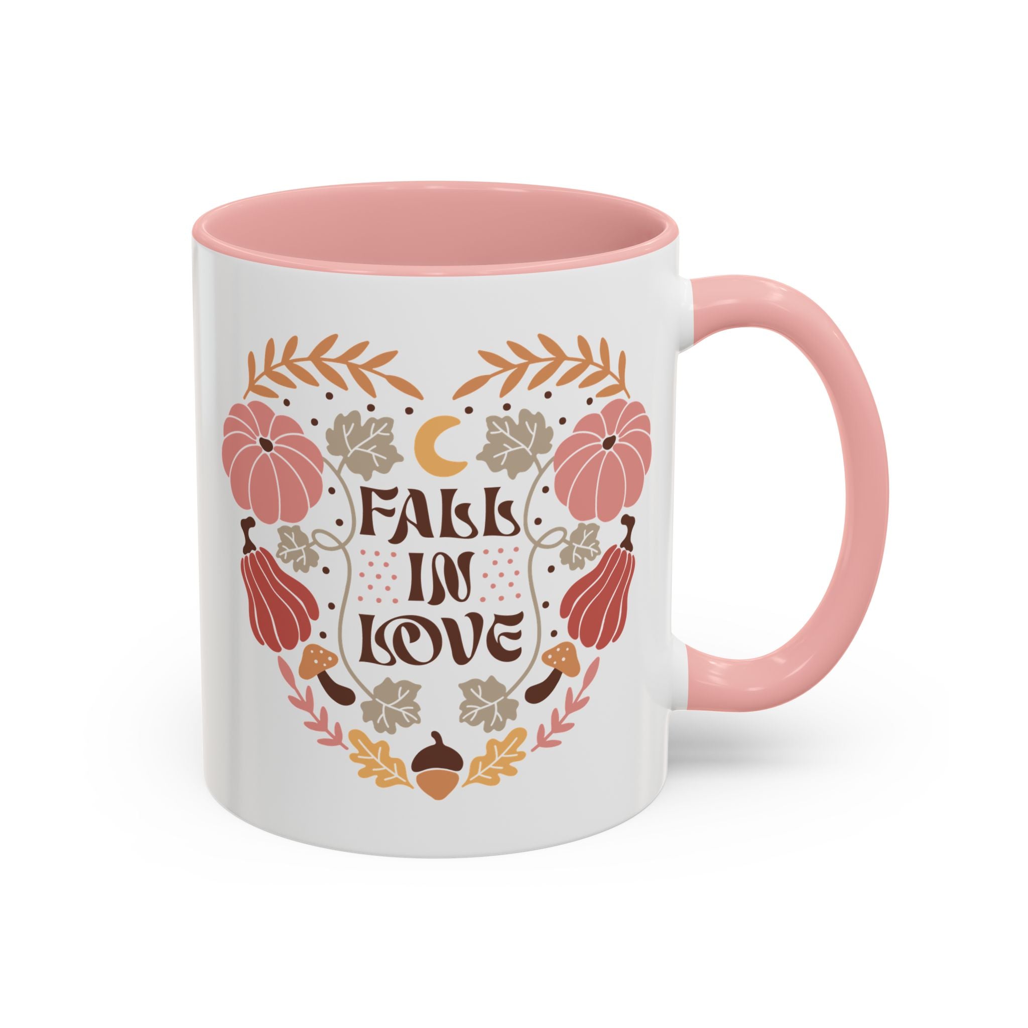 Fall in Love, Boho Retro Fall Mug-Mug-Wild Pour