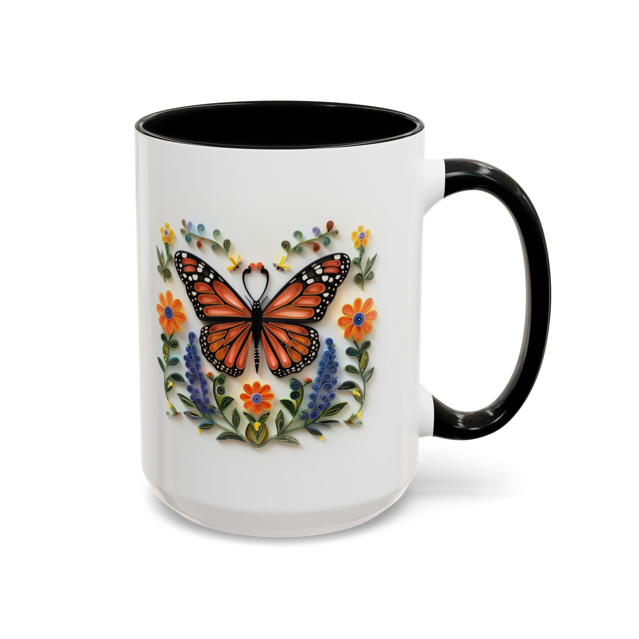 Monarch Butterfly, Paper Quilling Mug-Mug-Wild Pour