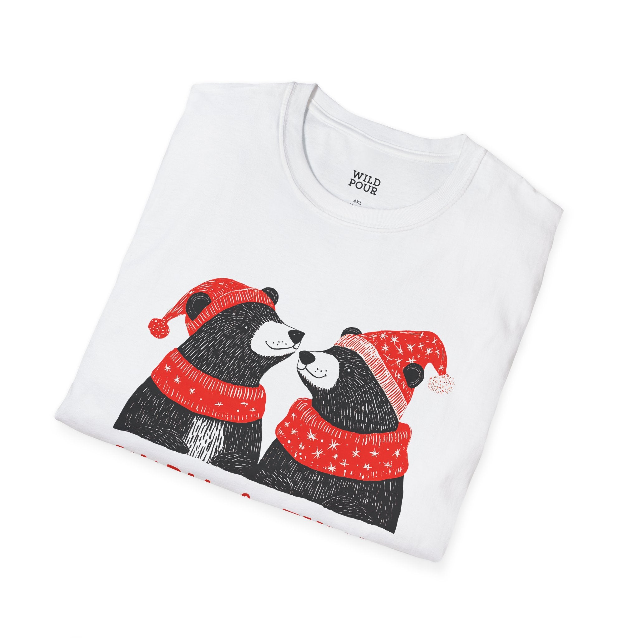 Warm & Fuzzy Wishes, Winter Bears Tee-Adult Tees-Wild Pour