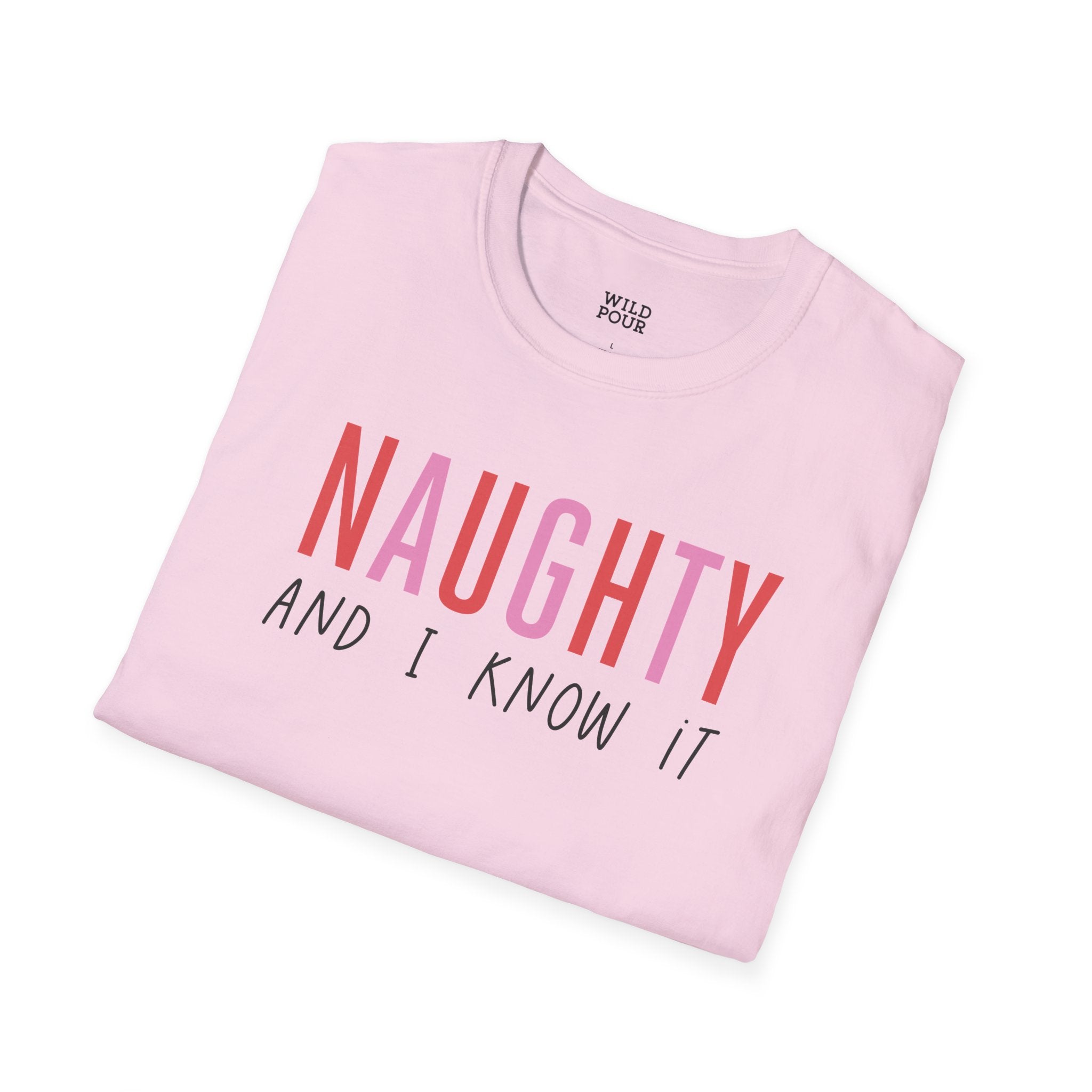 Naughty and I Know It Tee-Adult Tees-Wild Pour