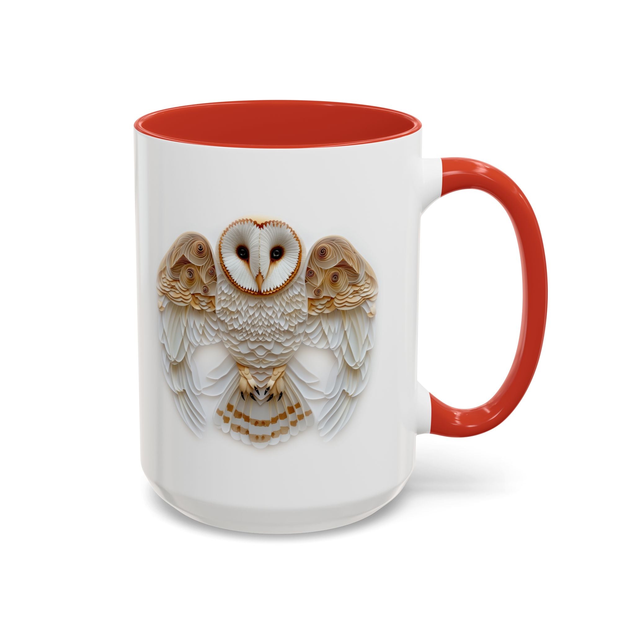 Barn Owl, Paper Quilling Mug-Mug-Wild Pour